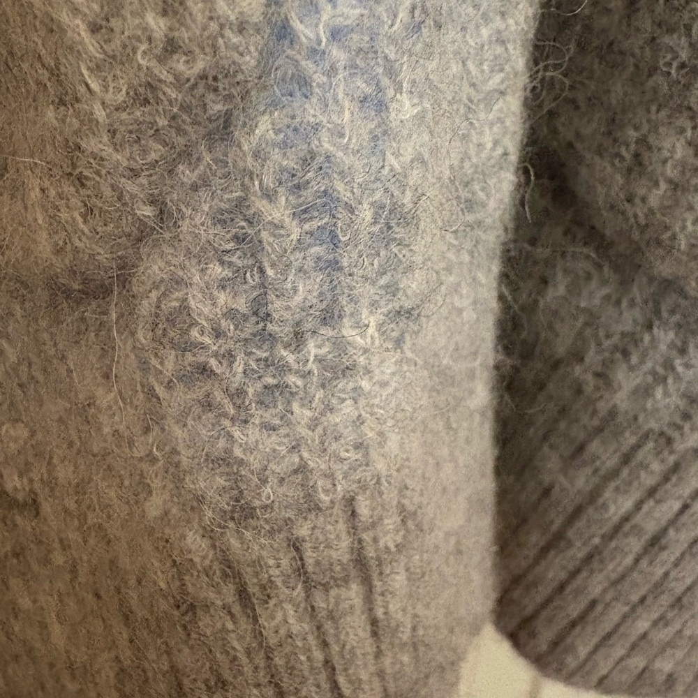 Vineyard Vines Women’s Gray Wool Blend Open Knit Longline Cardigan Sweater Sz S - Picture 8 of 16